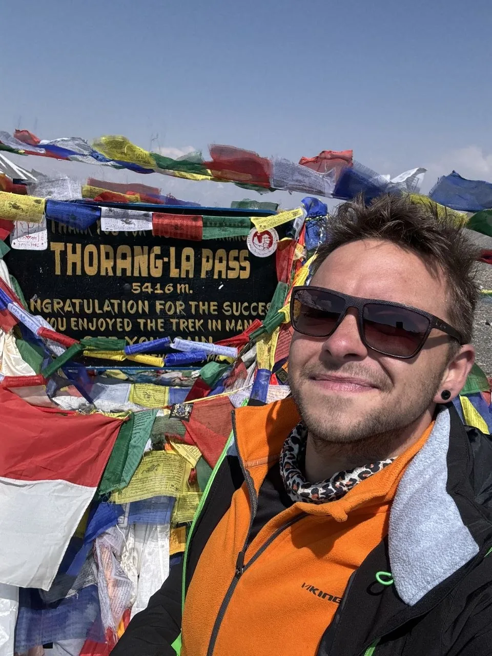 Philipp Gross Kochnov at Thorong La pass (5416 m), Annapurna Circuit, Nepal